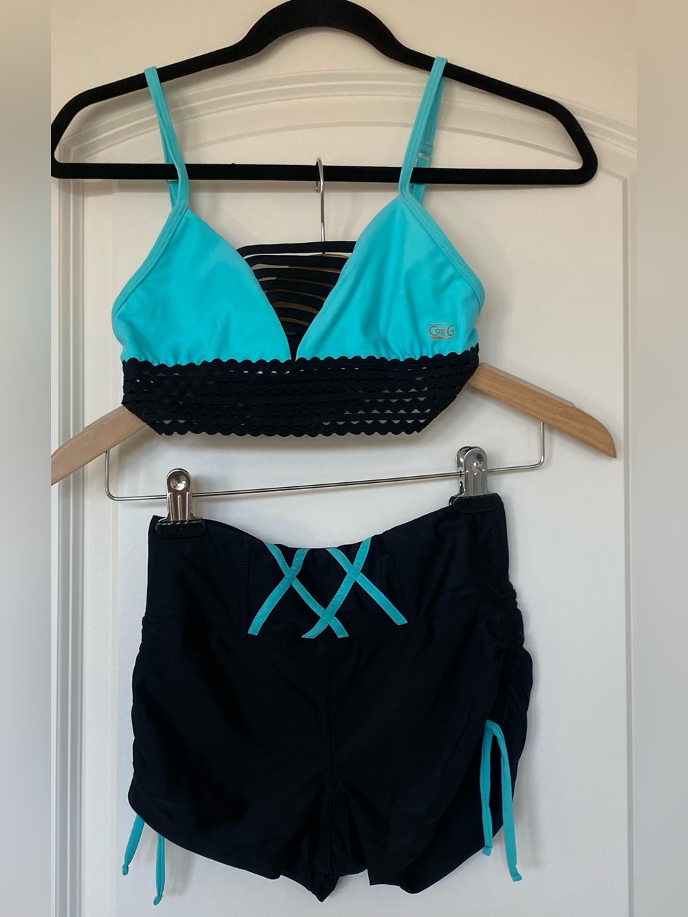 Cosi G 2-Piece Dance Set Bra Top & Shorts XS Adult